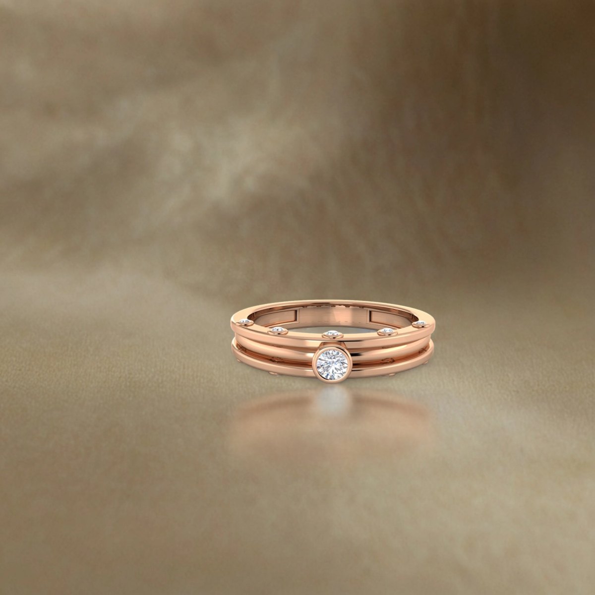 Bezel Set Quintet Ring