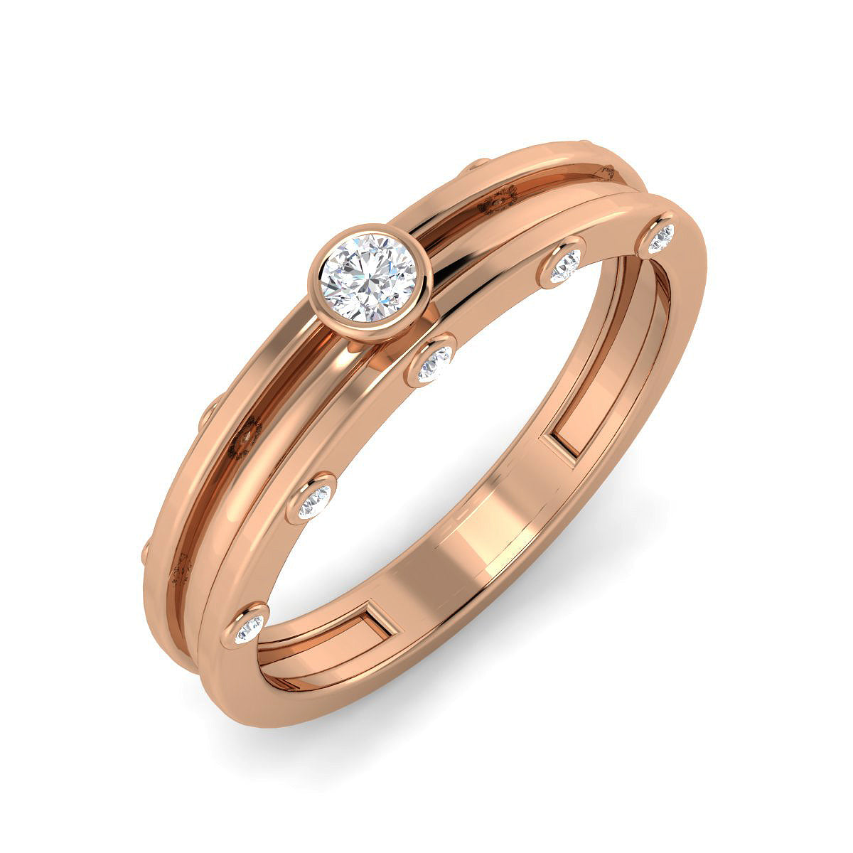 Bezel Set Quintet Ring