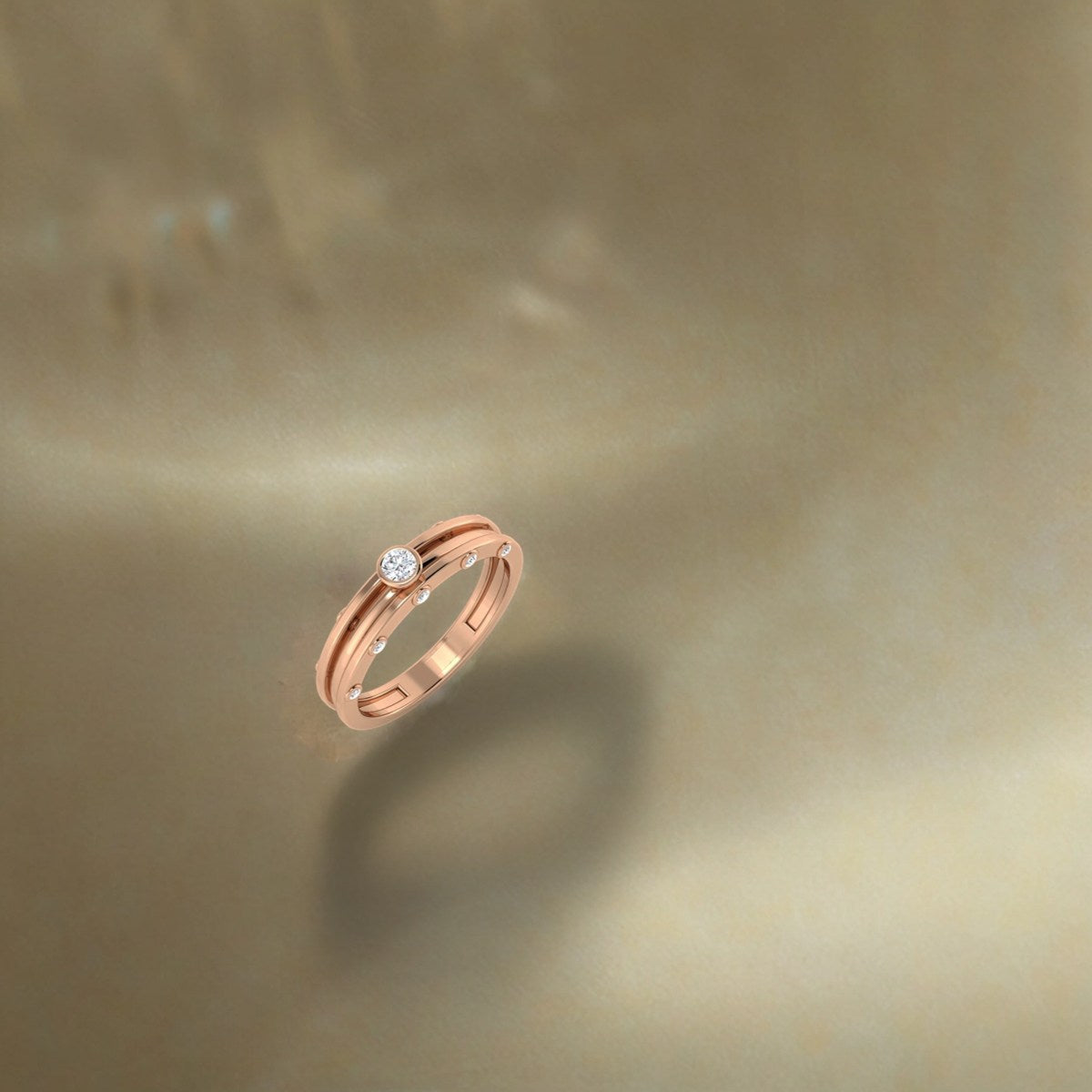Bezel Set Quintet Ring