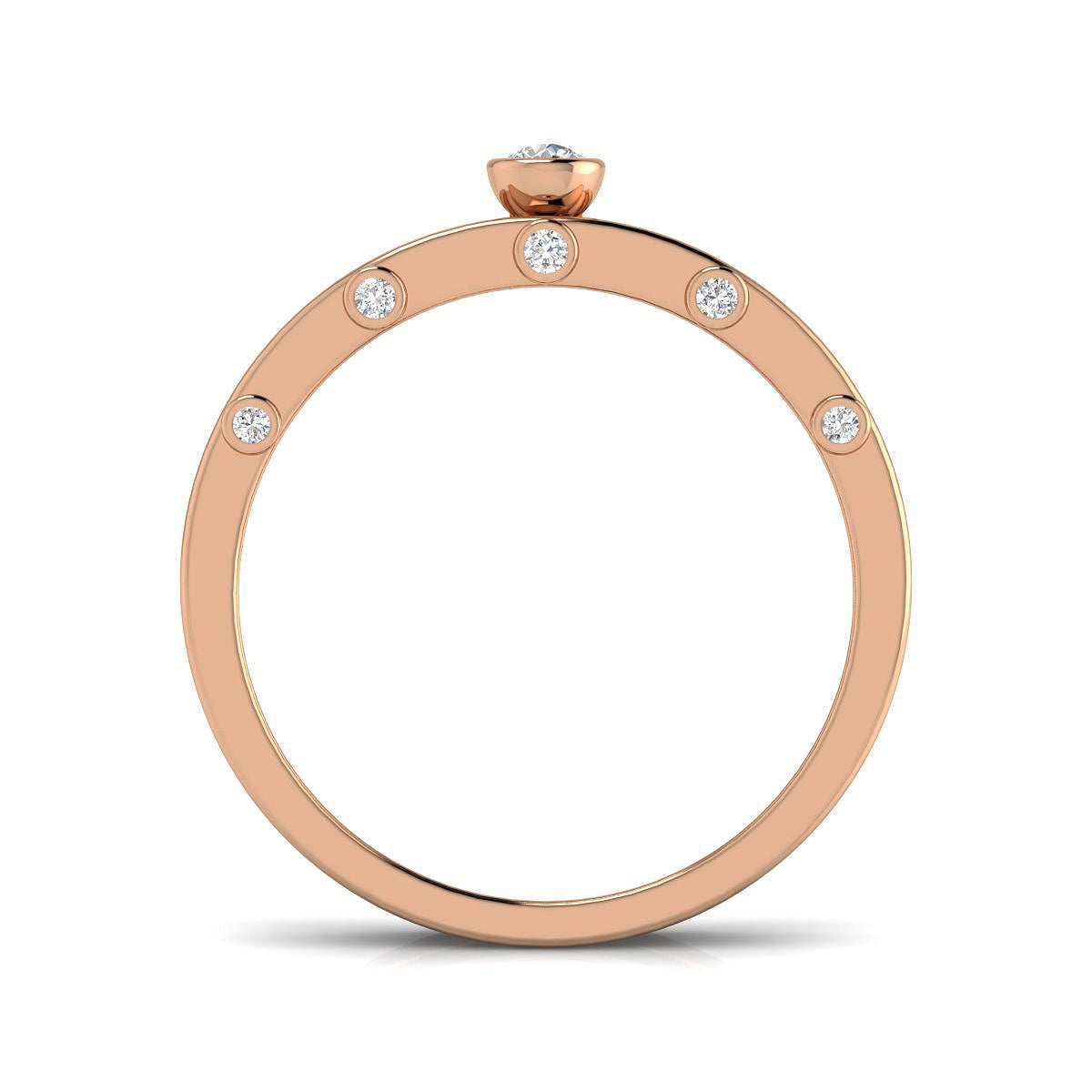 Bezel Set Quintet Ring