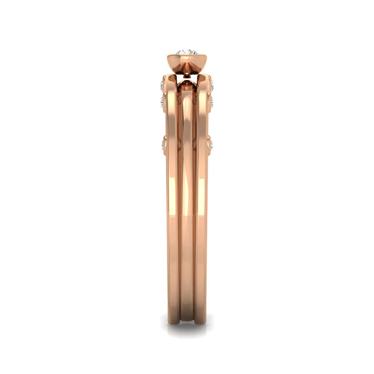 Bezel Set Quintet Ring