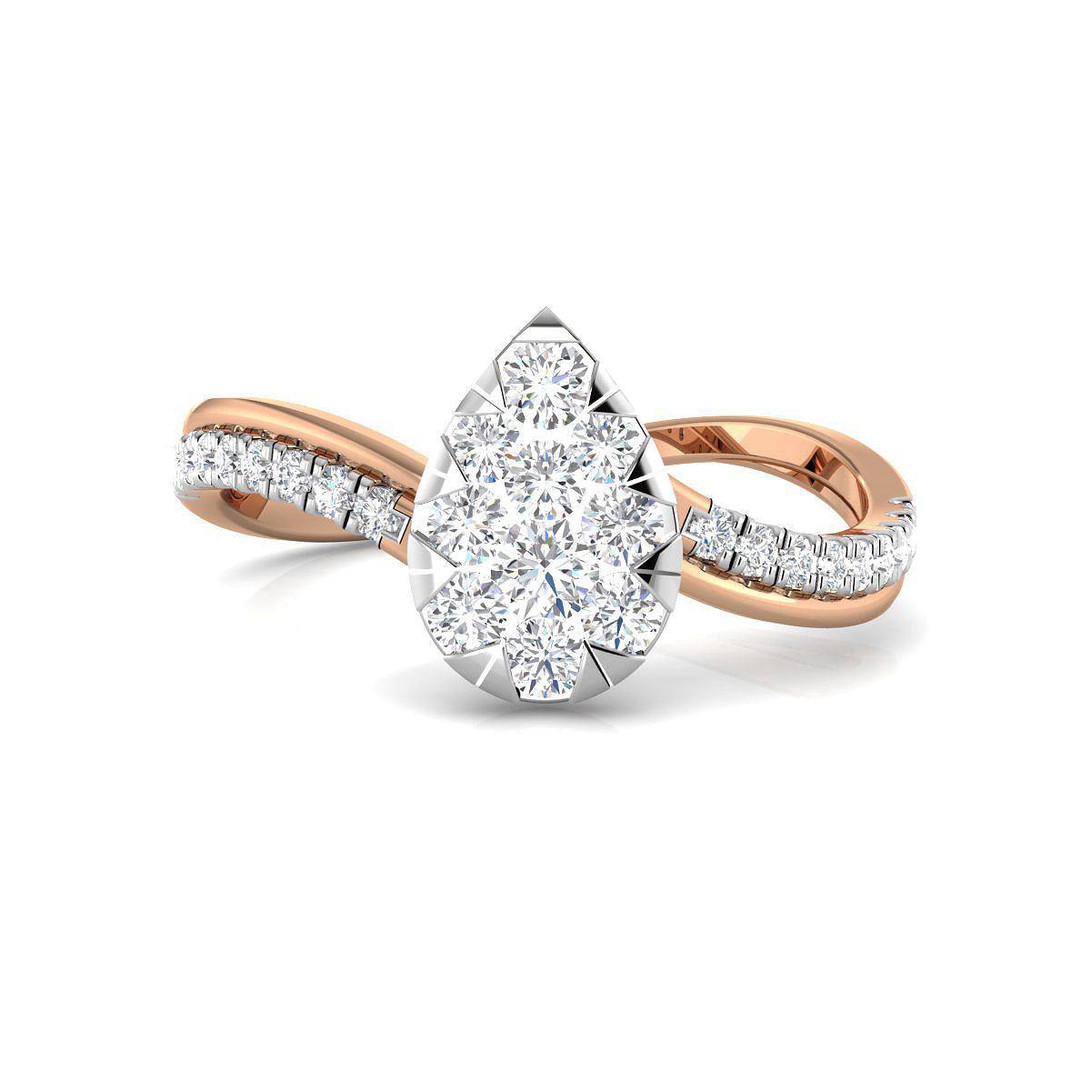 Pear Center Diamond Ring