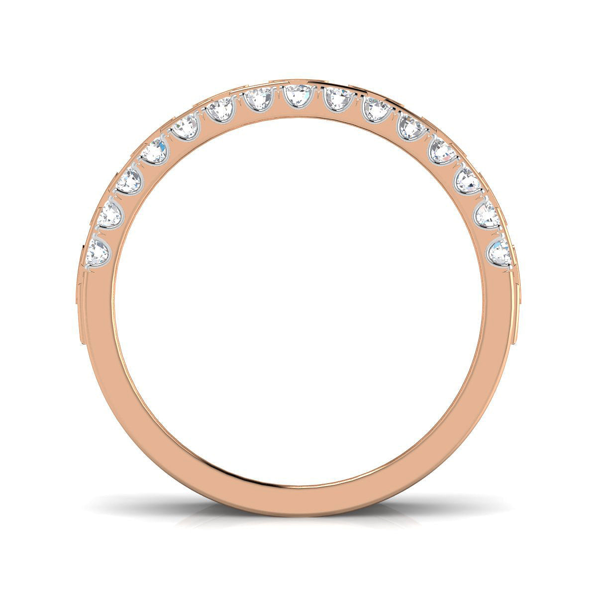 Linked Double Band Diamond Ring