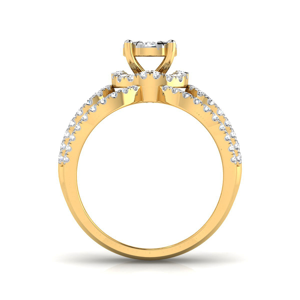 Dazzling Flower Top Diamond Ring