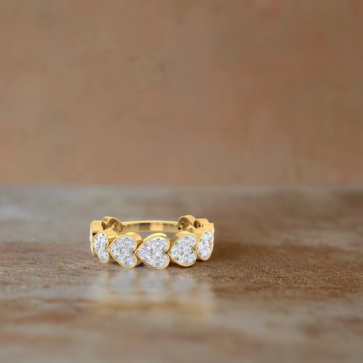 Radiant Hearts Diamond Ring