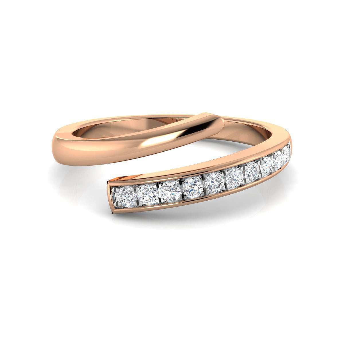 Open Top Diamond Gold Ring