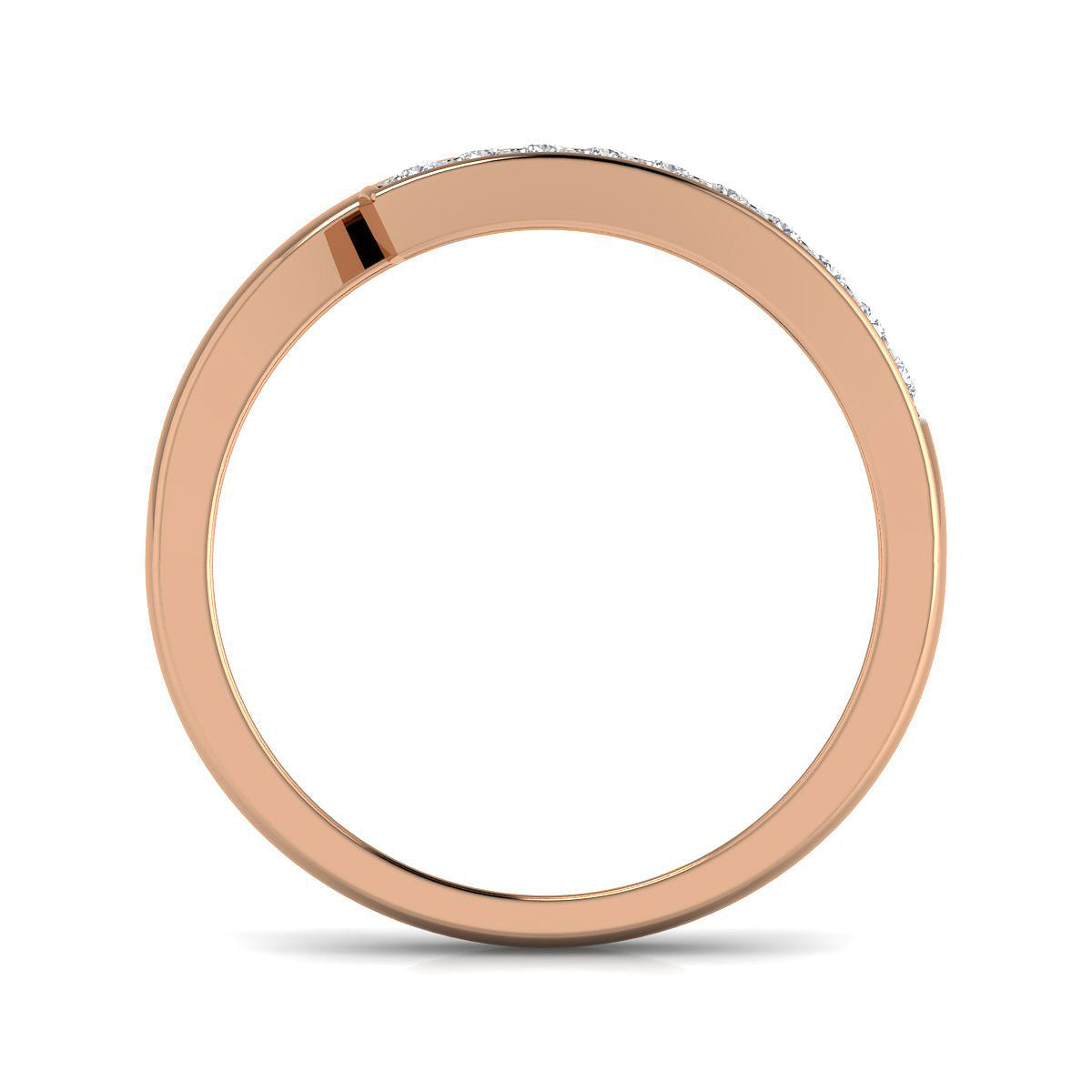 Open Top Diamond Gold Ring