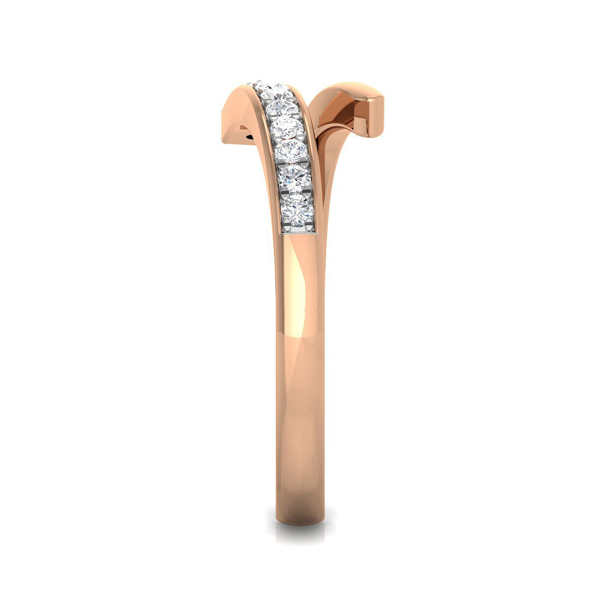 Open Top Diamond Gold Ring