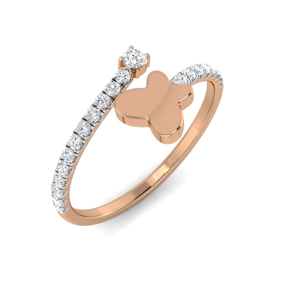 Butterfly Top Diamond Ring