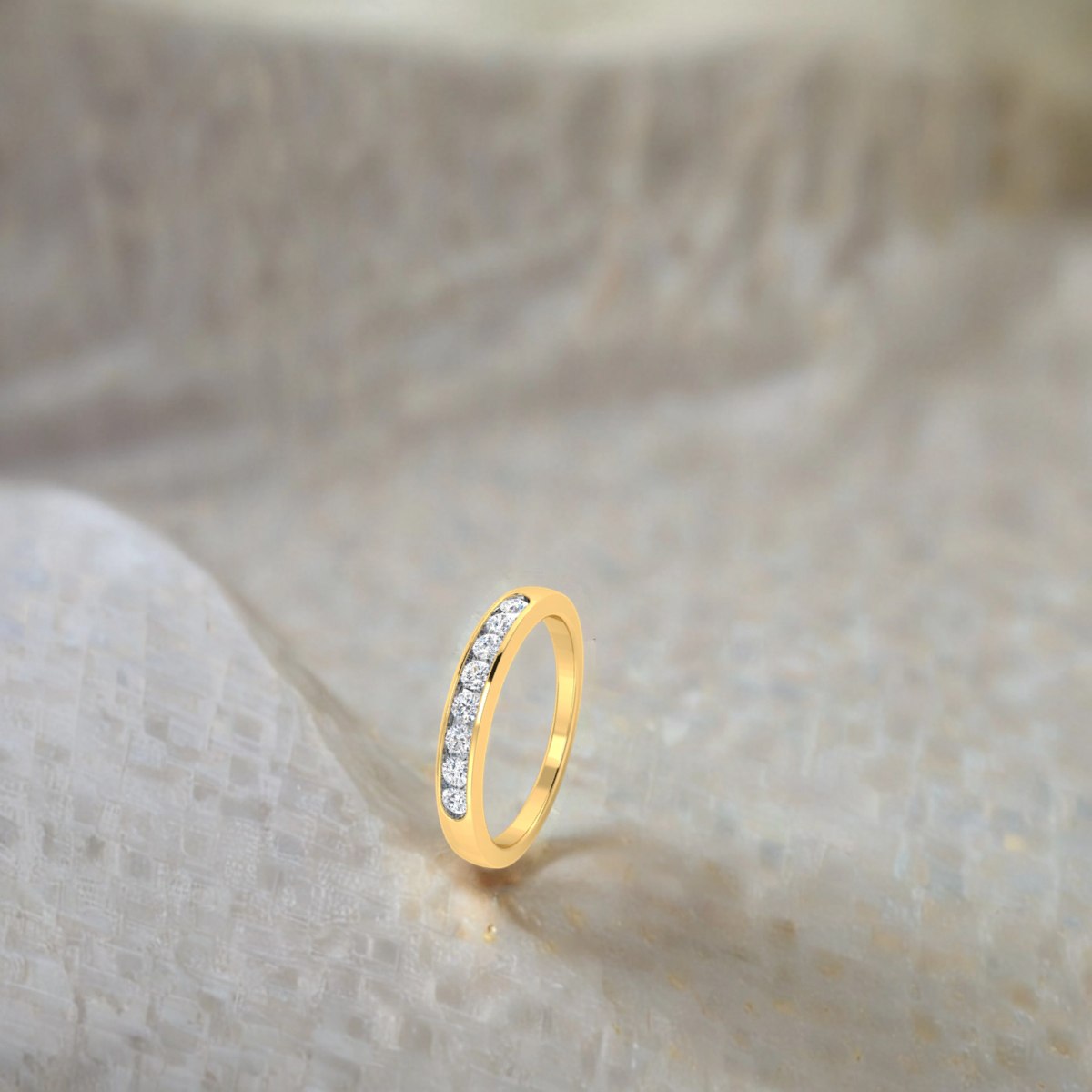 Channel Set Diamond Band