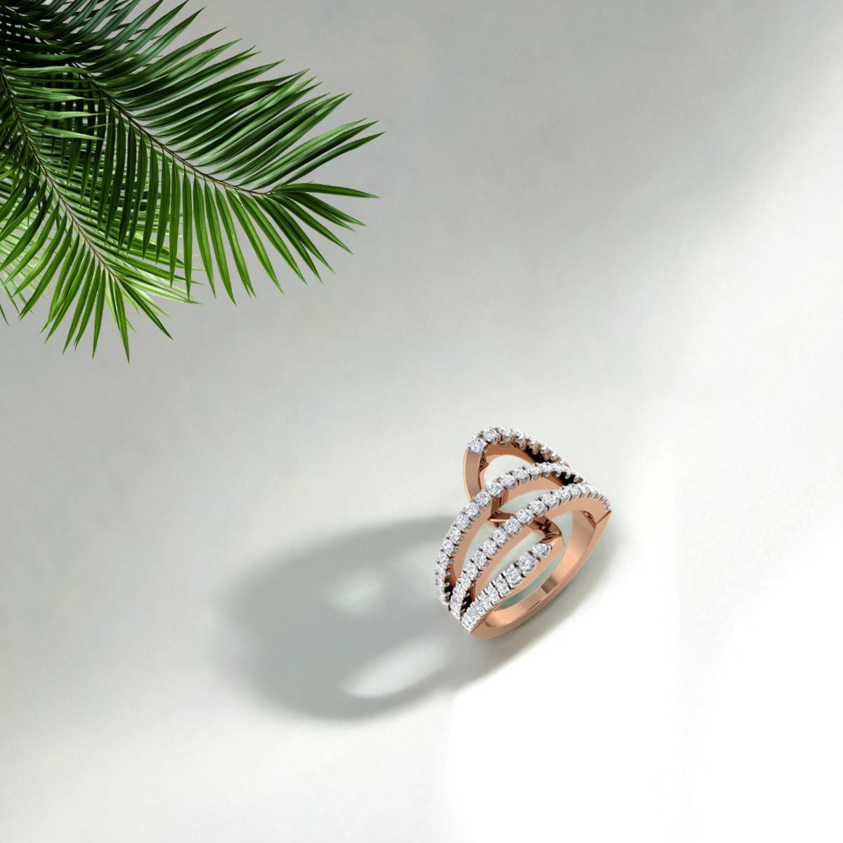Interlooped Diamond Bands Ring