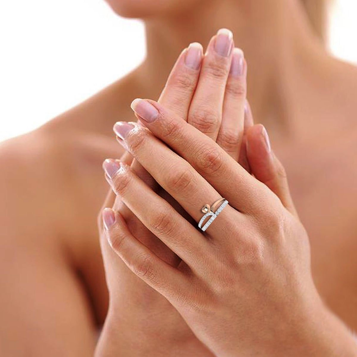 Heart Top Scallop Double Band