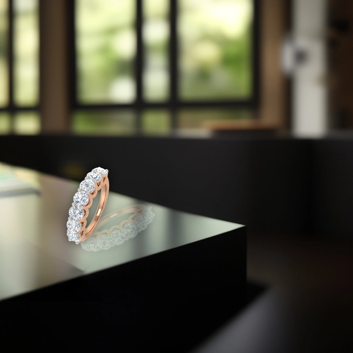 Stunning Septet Diamond Ring