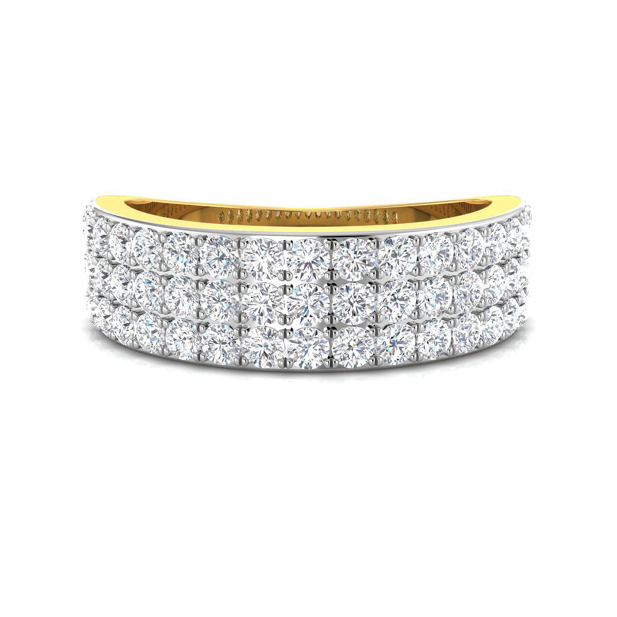 Classic Three Row Diamond Ring