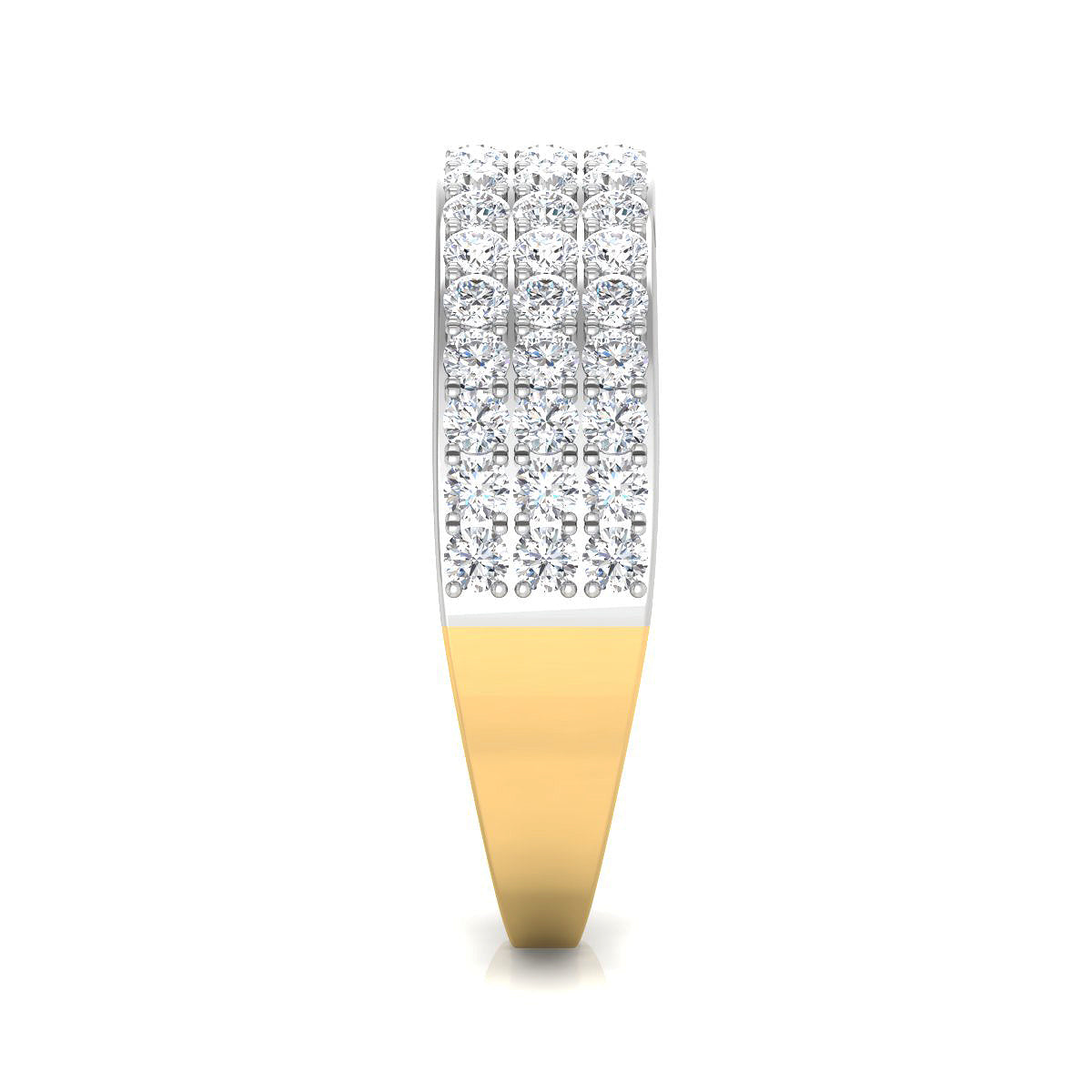 Classic Three Row Diamond Ring