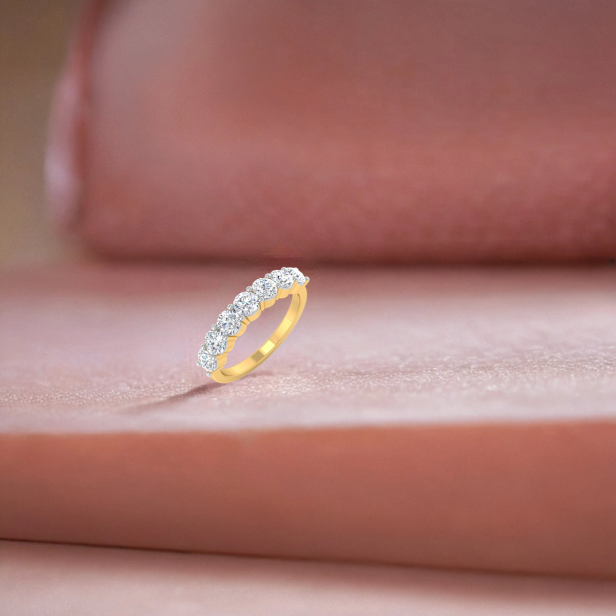 Septet Diamond Top Ring