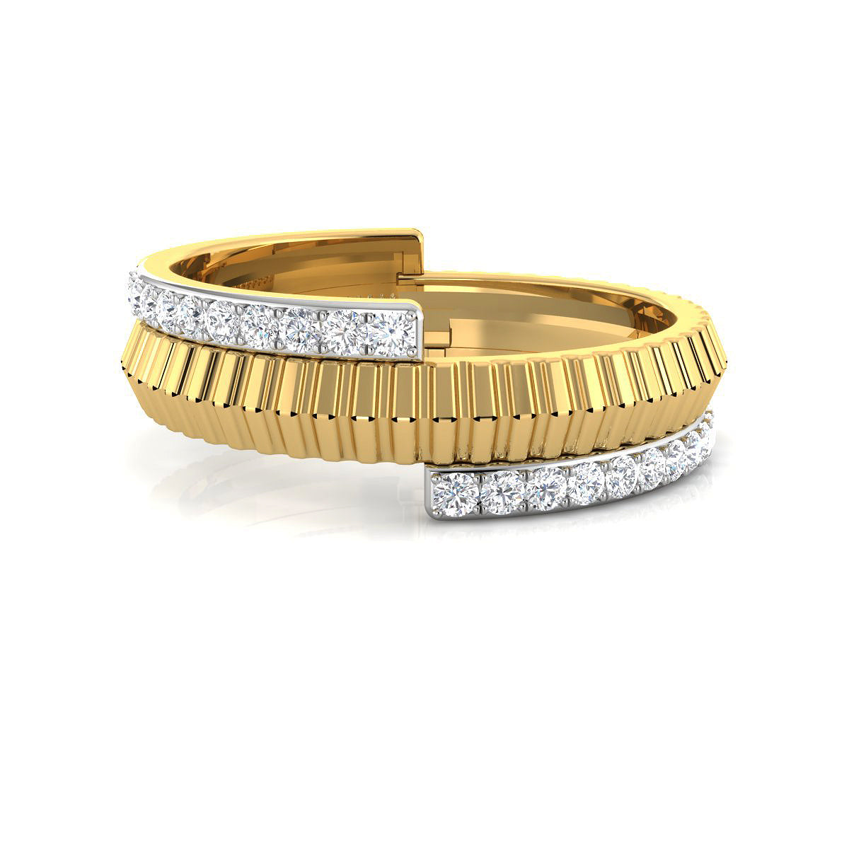 Halfway Diamond and Gold Ring