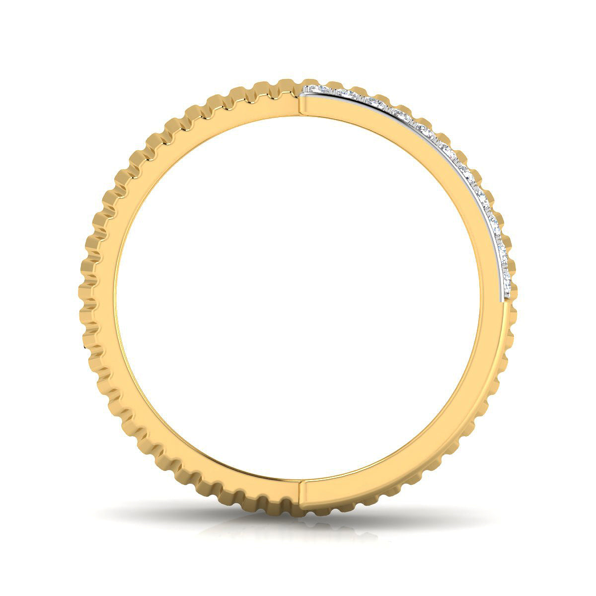 Halfway Diamond and Gold Ring