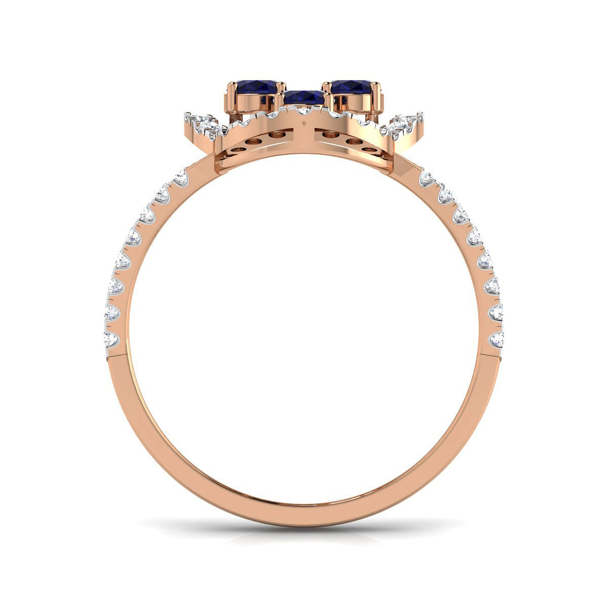 Quartet Sapphire Diamond Ring
