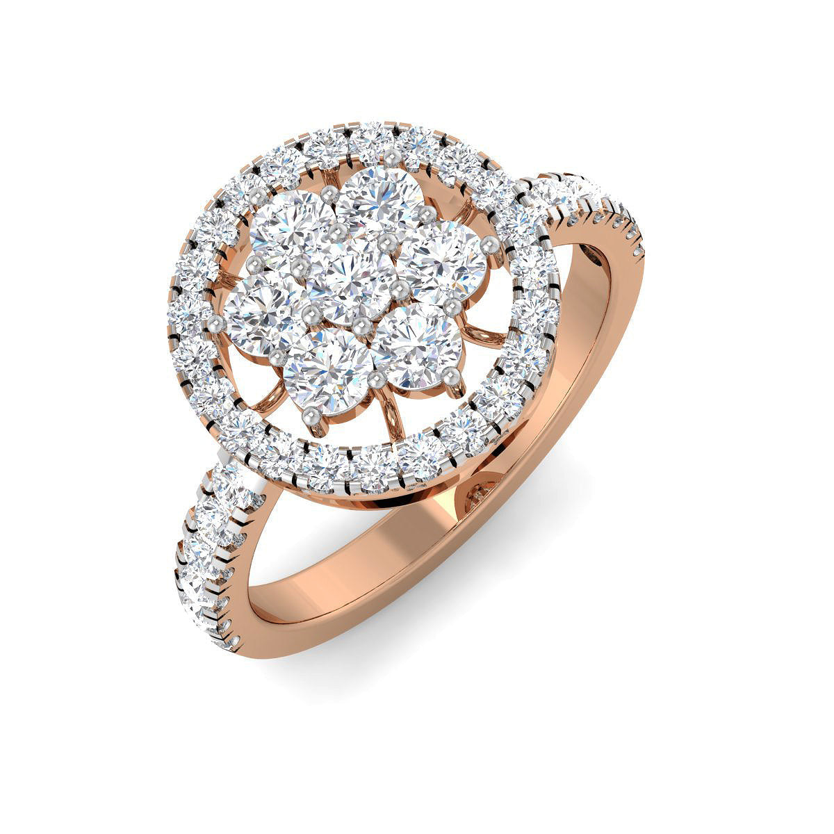 Diamond Center Halo Ring