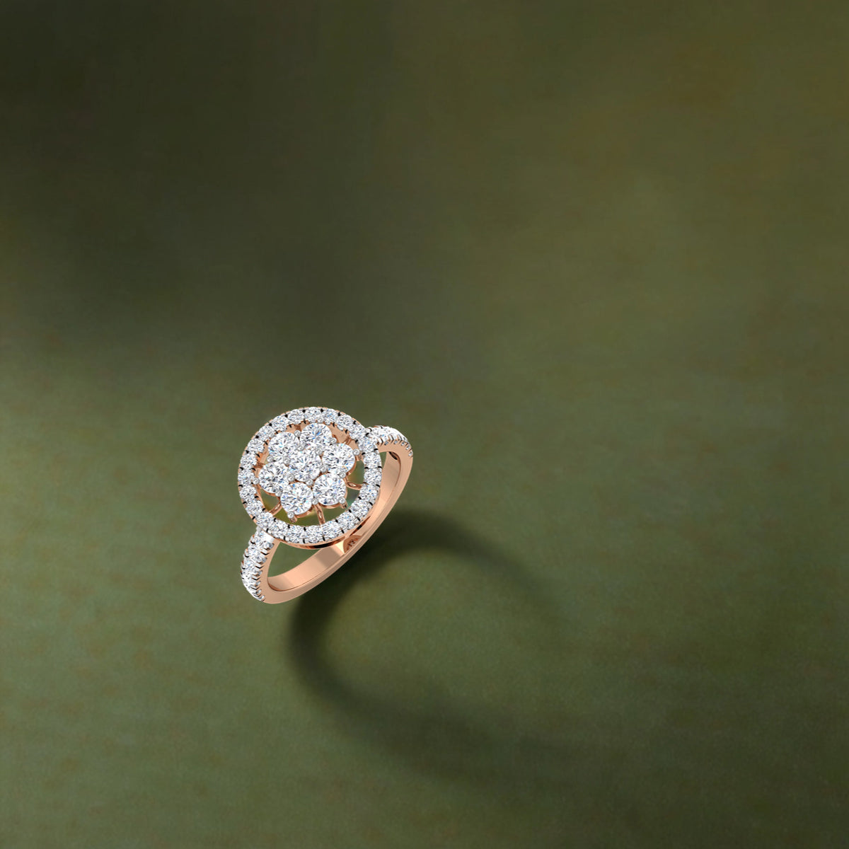 Diamond Center Halo Ring
