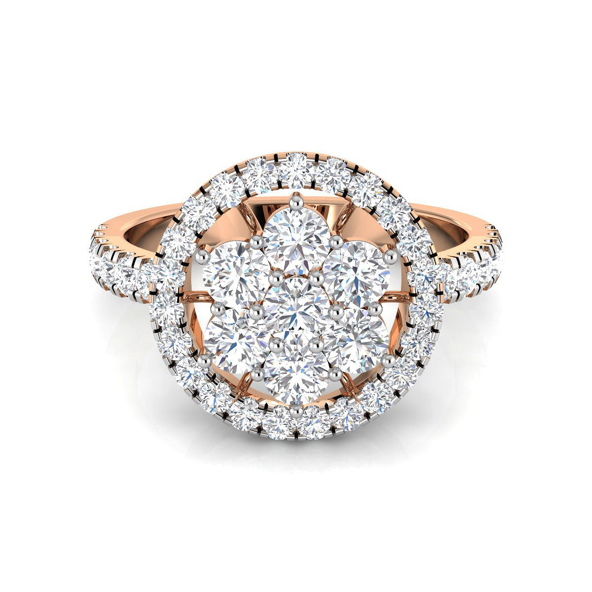 Diamond Center Halo Ring