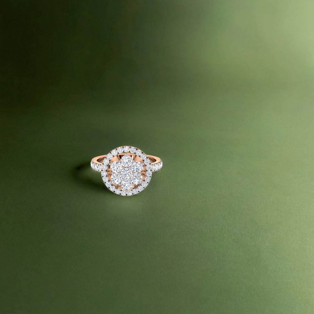 Diamond Center Halo Ring