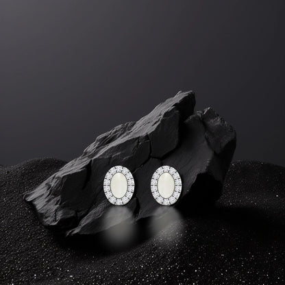 Mother of Pearl Oval Studs