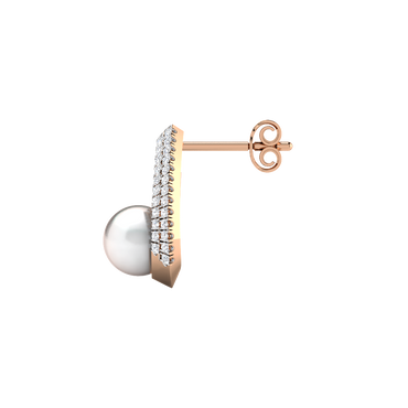 Pear Encased Pearl Earrings