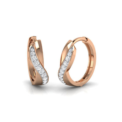 Swirl Diamond Hoops