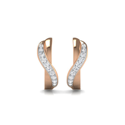 Swirl Diamond Hoops