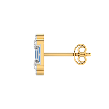 Rectangular Diamond String Earrings