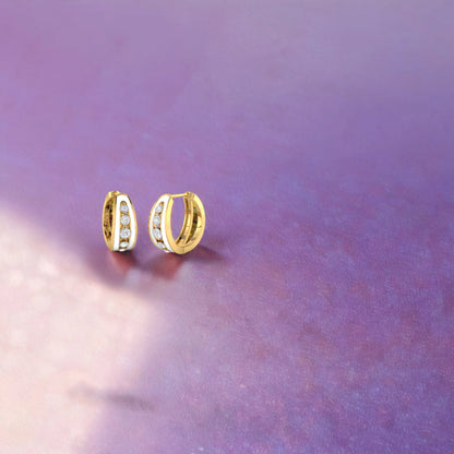 Rectangular Diamond String Earrings