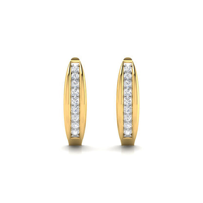 Single Row Diamond Hoops