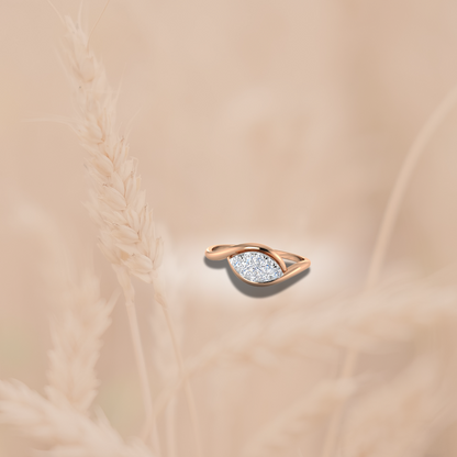 Oval Top Diamond Ring