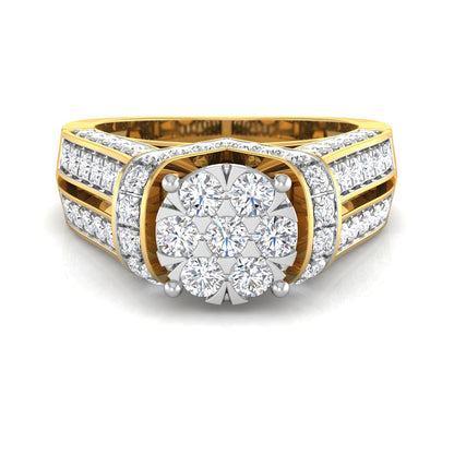 Septet Center Diamond Cluster Ring