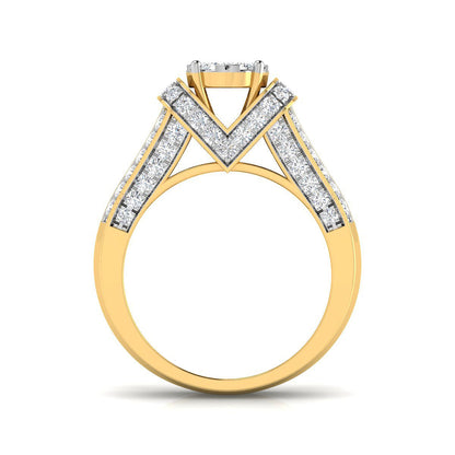 Septet Center Diamond Cluster Ring