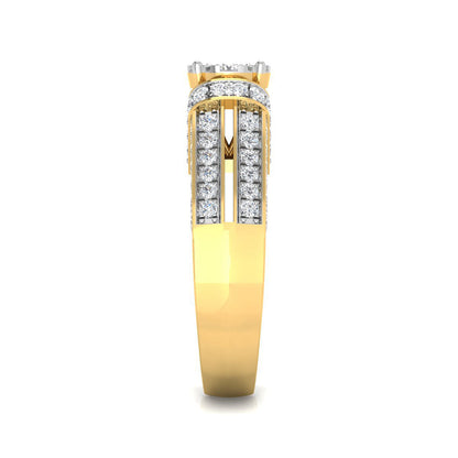 Septet Center Diamond Cluster Ring