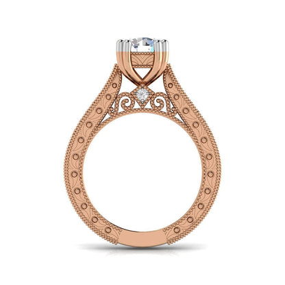 Carved Solitaire Ring