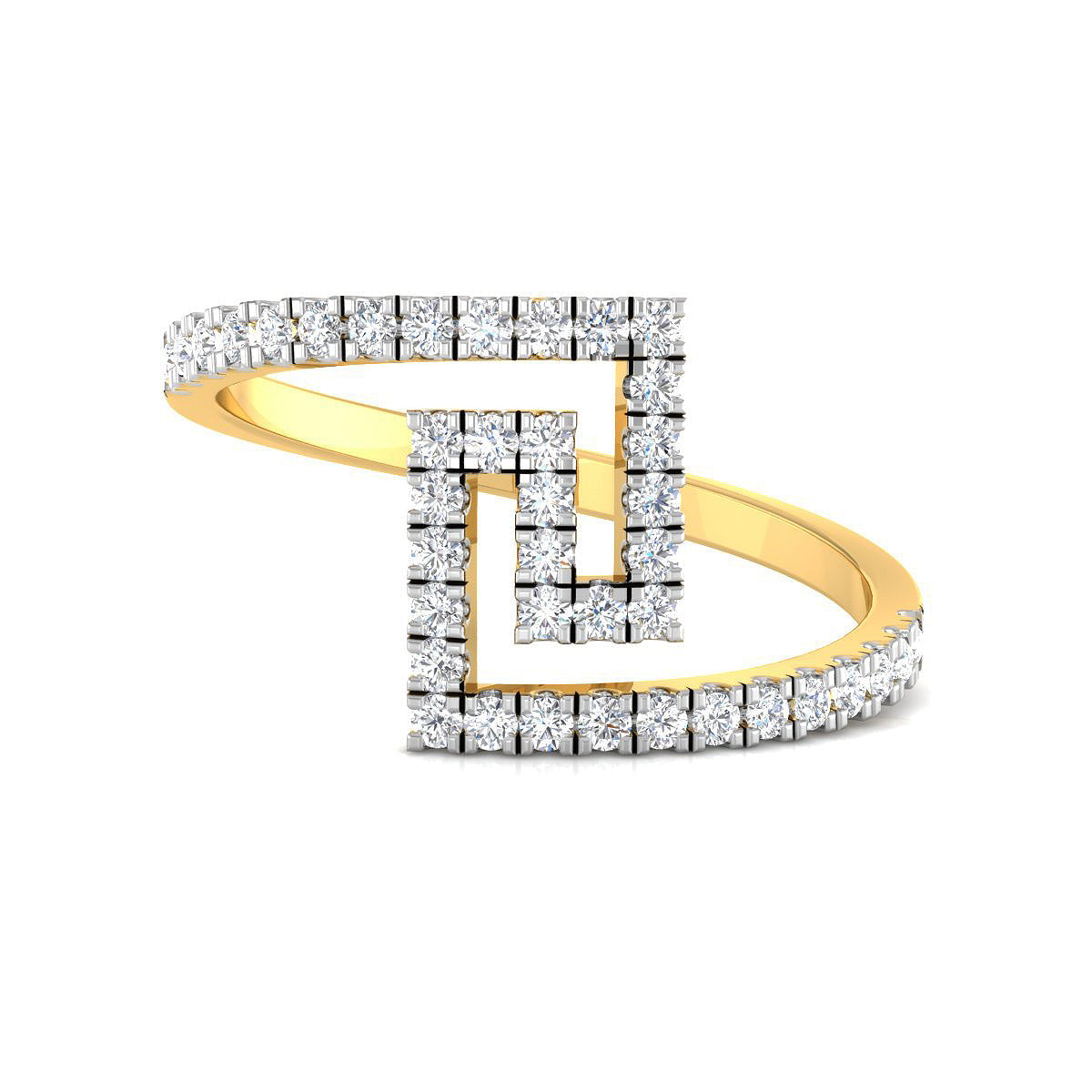 Geometric Diamond Ring