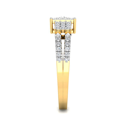 Diamond Embellished Square Trio Ring