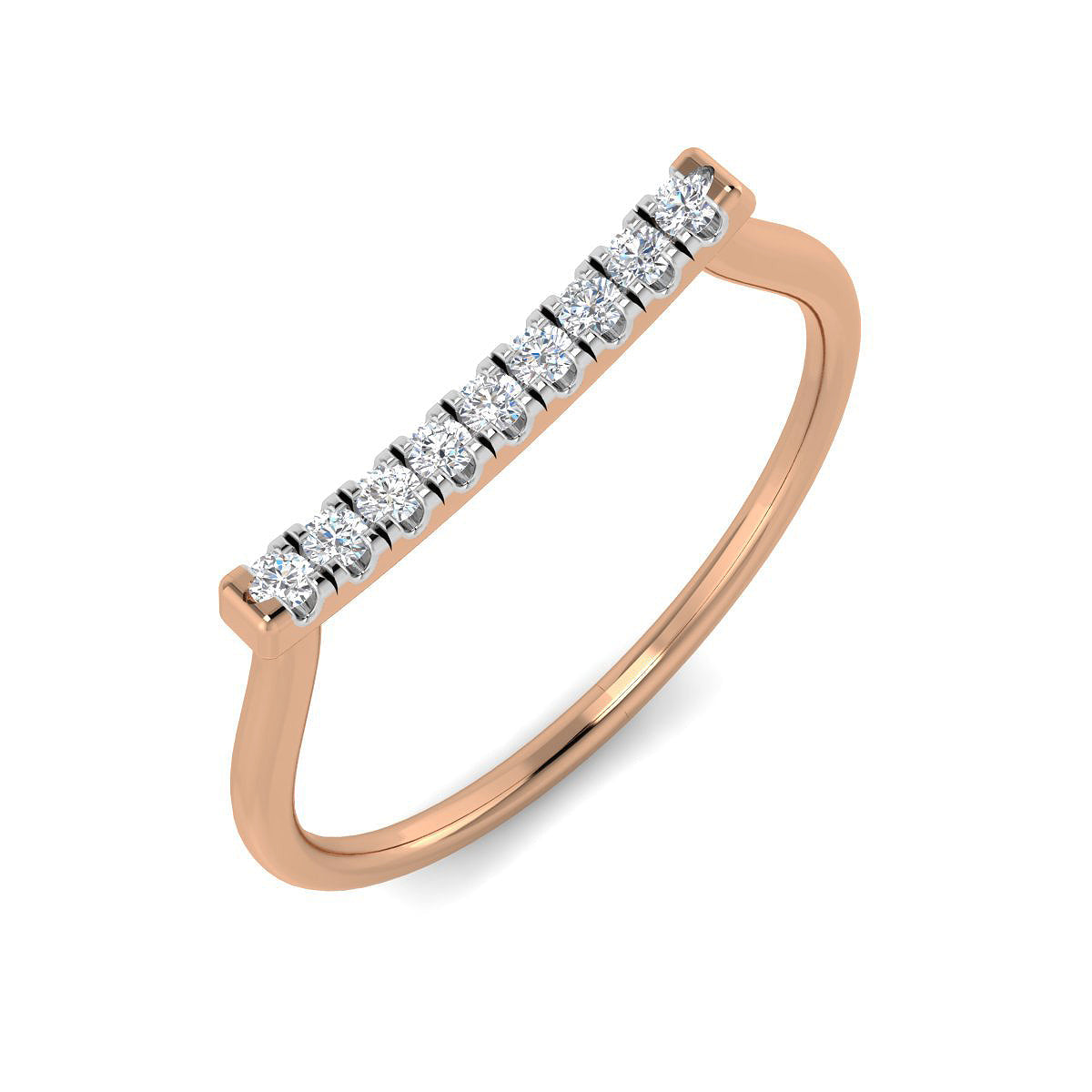 Modern Stackable Diamond Ring