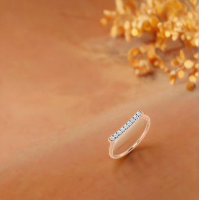 Modern Stackable Diamond Ring