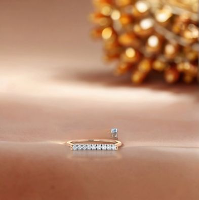 Modern Stackable Diamond Ring