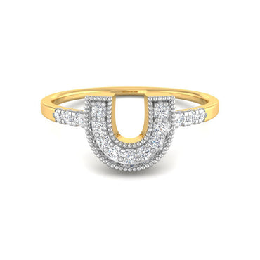 Embellished Horse Shoe Ring