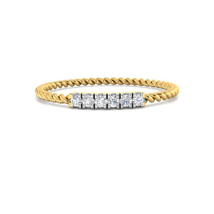 Coiled Diamond Top Ring