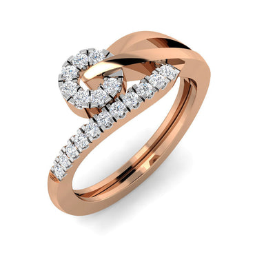 Multi-Layered Overlap Diamond Ring