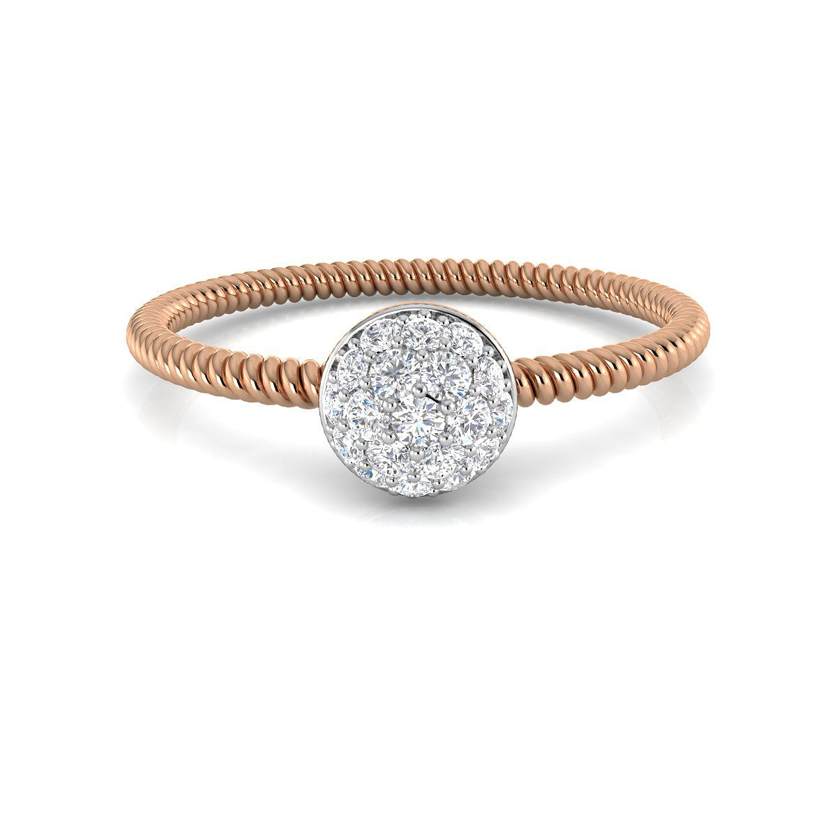 Cluster Top Coiled Ring