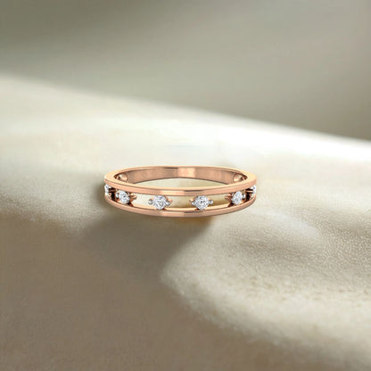 Elegant Diamond Double Band