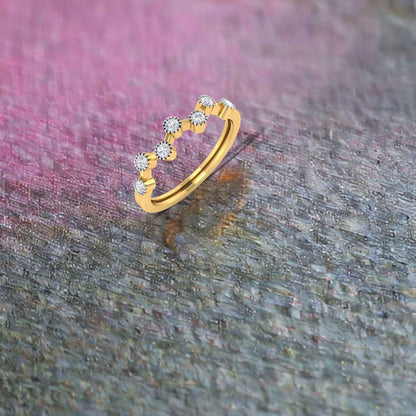 Zig Zag Diamond Stackable Ring